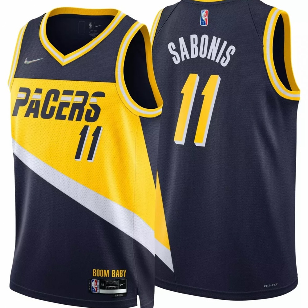 New Domantas Sabonis Indiana Pacers Nike 2021/22 City Edition Swingman Jersey